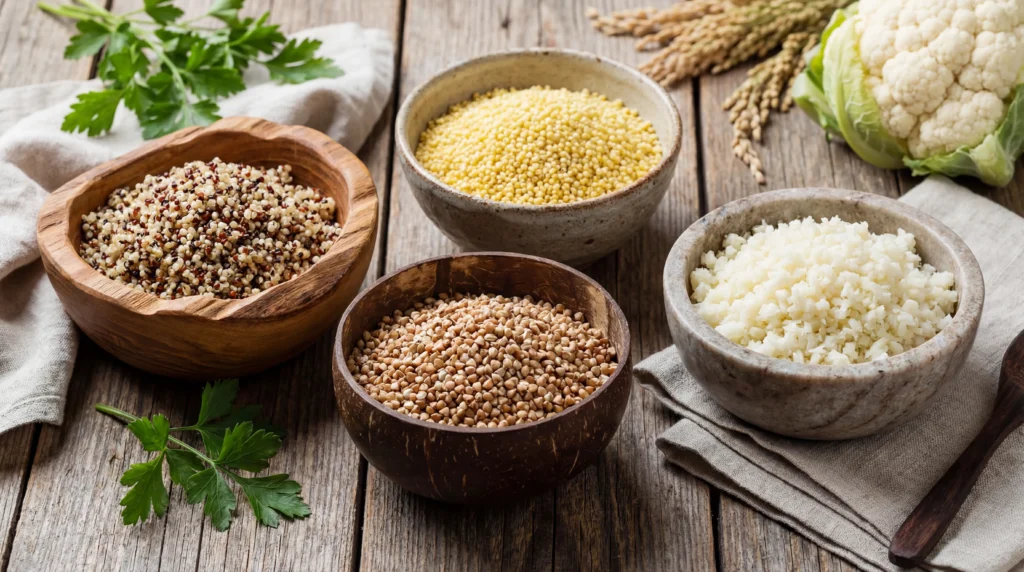 alternatives alcalines au riz quinoa millet sarrasin alimentation saine