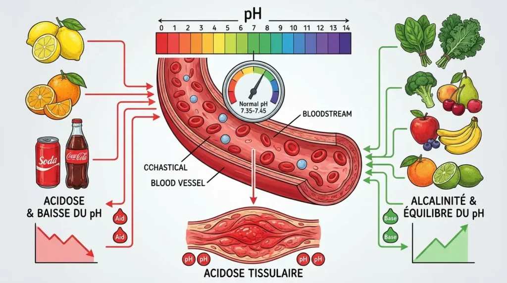 équilibre pH alcalin dans l'organisme et alimentation alcaline