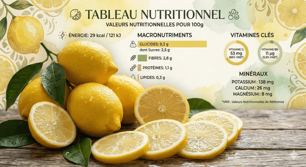 citron aliment alcalin bienfaits nutritionnels vitamines minéraux