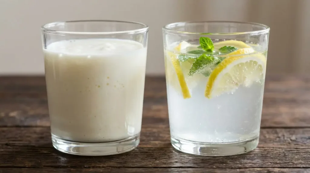 kéfir de lait et kéfir d'eau