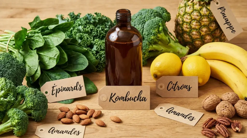 tableau équilibre acido-basique alimentation alcaline kombucha bienfaits