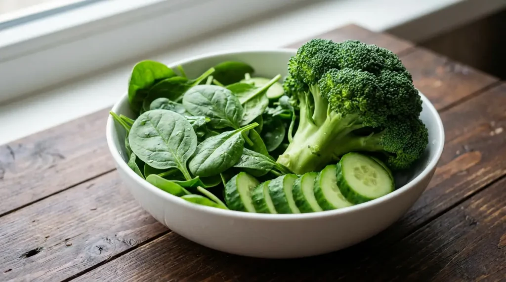 légumes verts alcalins énergisants pour l'équilibre acido-basique