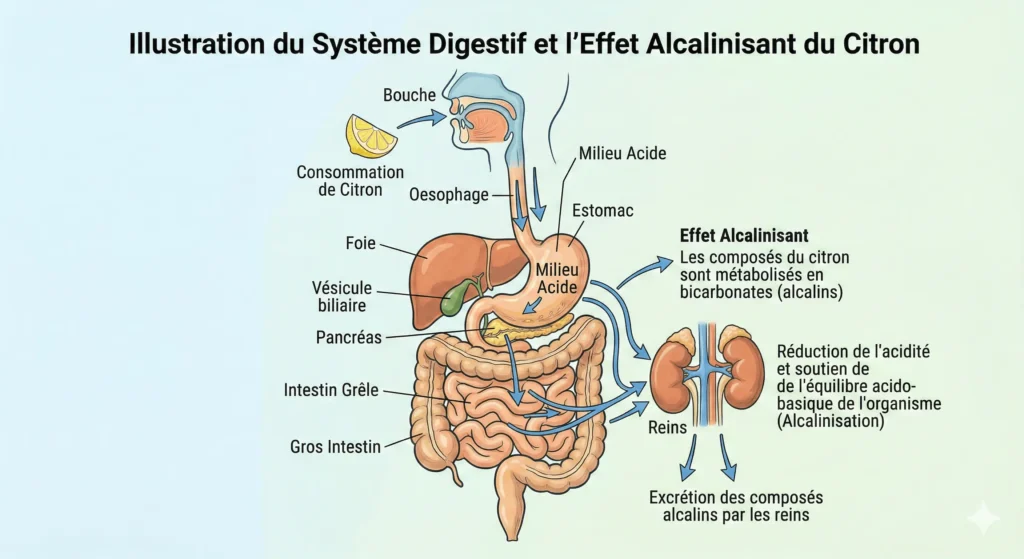 pH citron effet sur le corps et la digestion
