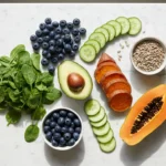 Alimentation et peau : rôle des nutriments et limites 19 Épinards, myrtilles, avocat et concombre pour l'alimentation alcaline et la peau