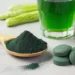Poudre de spiruline et jus vert énergisant